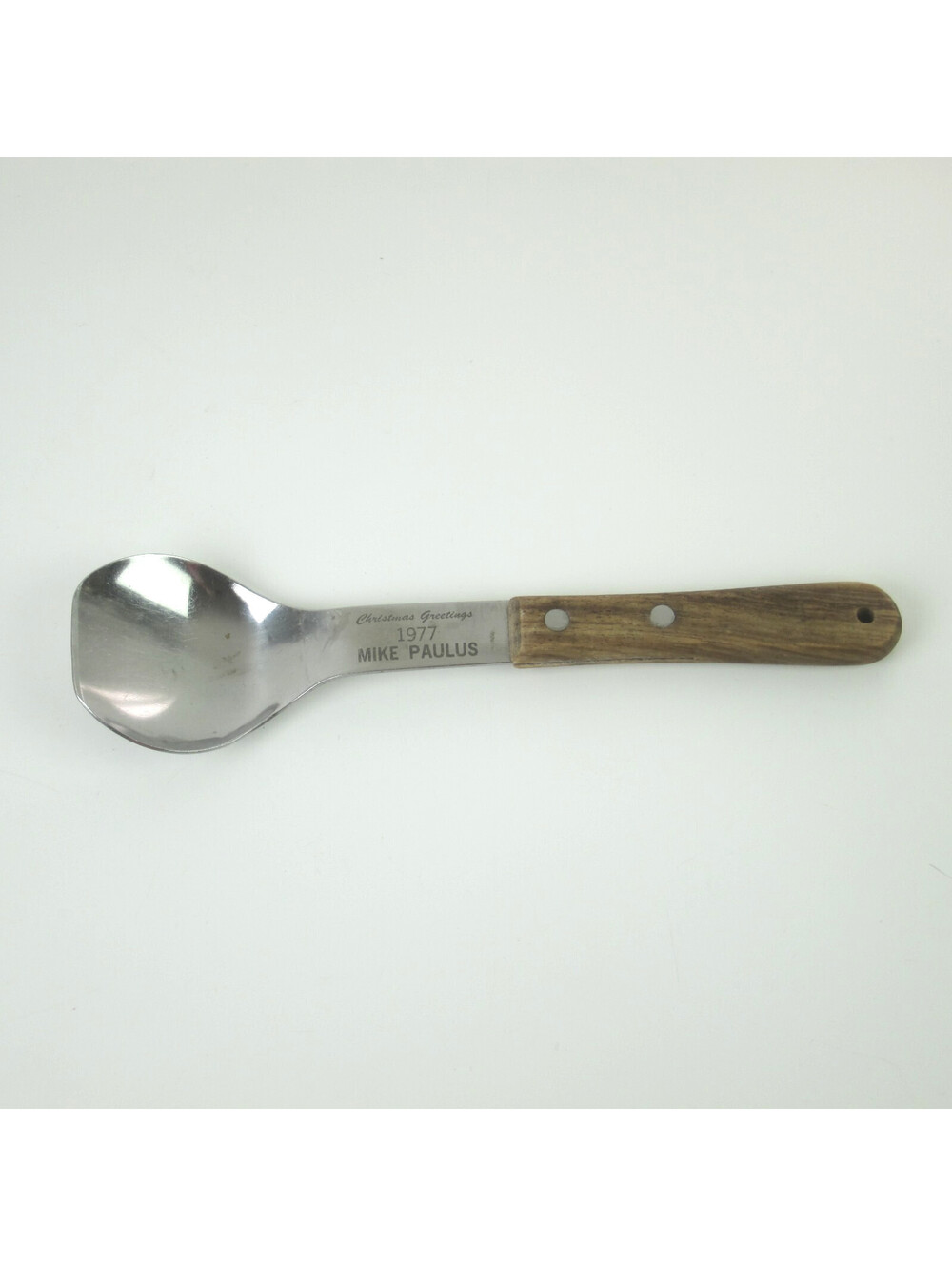 Vintage Vernco Stainless Ice Cream Spoon Scoop Japan 1977 Mike Paulus 9.5"